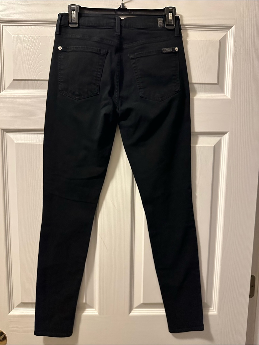 Women’s 7 For All Mankind Black Skinny Jeans - Size 28